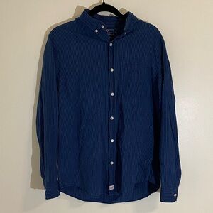 Vineyard Vines Slim Fit Murray Shirt Cotton Navy Seersucker Button Down Large